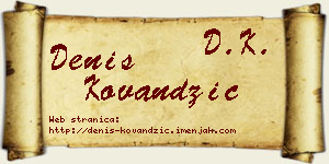 Denis Kovandžić vizit kartica